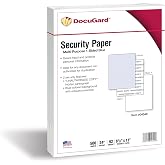 DocuGard Standard Blue Multi-Purpose Security Paper - Fraud Prevention - 2 Security Features - Laser &amp; Inkjet Printer Compatible - 8.5" x 11&ldquo; - 24 lb - 500 Sheets (04540)