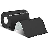 Extra Wide Kinesiology Tape Precut Strips, (4" x 10",10Pcs) Waterproof Breathable Latex Free Tape for Ankle Wrists Knees Elastic Running Tennis Swimming Football Sports Activities Tapes (Black)