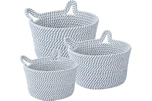 LUSCREAL Woven Baskets for Storage, Decorative Storage Baskets Cute Storage Organizer Cat Cotton Rope Basket, Large Baskets for Organizing, Toy Storage, Decor, Gifts, Laundry, Home Decor Living Room