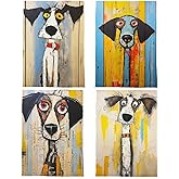 GCFET Funny Dog Kitchen Towels Set - Whimsical Decorative Dish Towels, Lover Hand Tea Towels for Kitchen, Gifts, 16x24 Inch Set of 4
