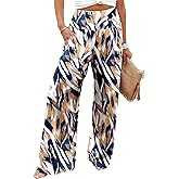 JZC Women's Palazzo Lounge Pants Casual Wide Leg Pants High Waist Flowy Toursers with Pockets