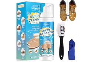Suede Shoe Cleaner, Shoe Cleaner with Brush & Towel for Suede, Leather & Nubuck, 200ml Suedes Cleaners for Shoes, Boots, Bags