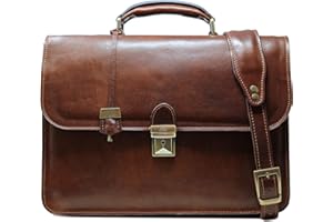 Floto Duomo Full Grain Leather Briefcase Attache Lawyer Business Case