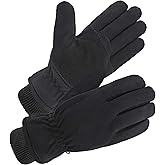 SKYDEER Winter Gloves with Soft Deerskin Suede Leather & Thermal Polar Fleece & Warm 3M Thinsulate Insulation (SD8661T)