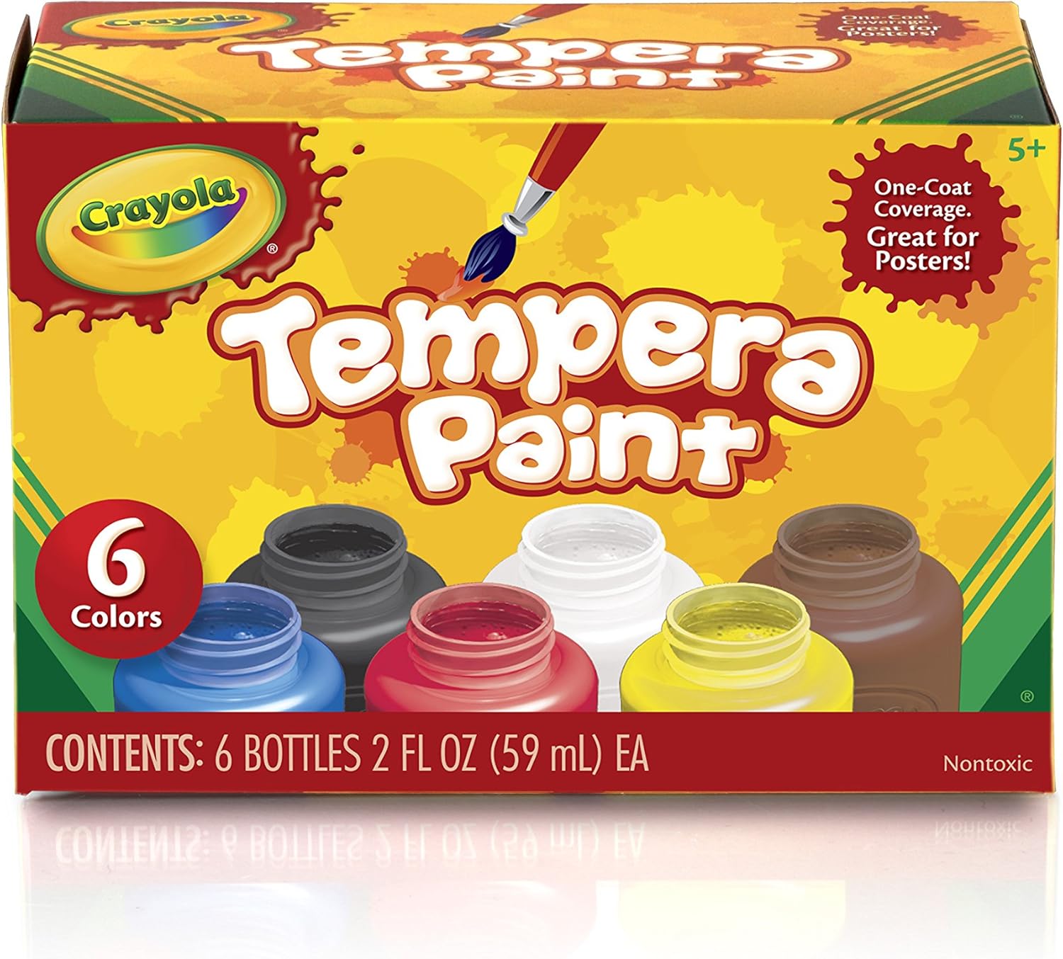 Crayola Tempera Paint Set, 2-Ounce, 6 Count: Toys & Games