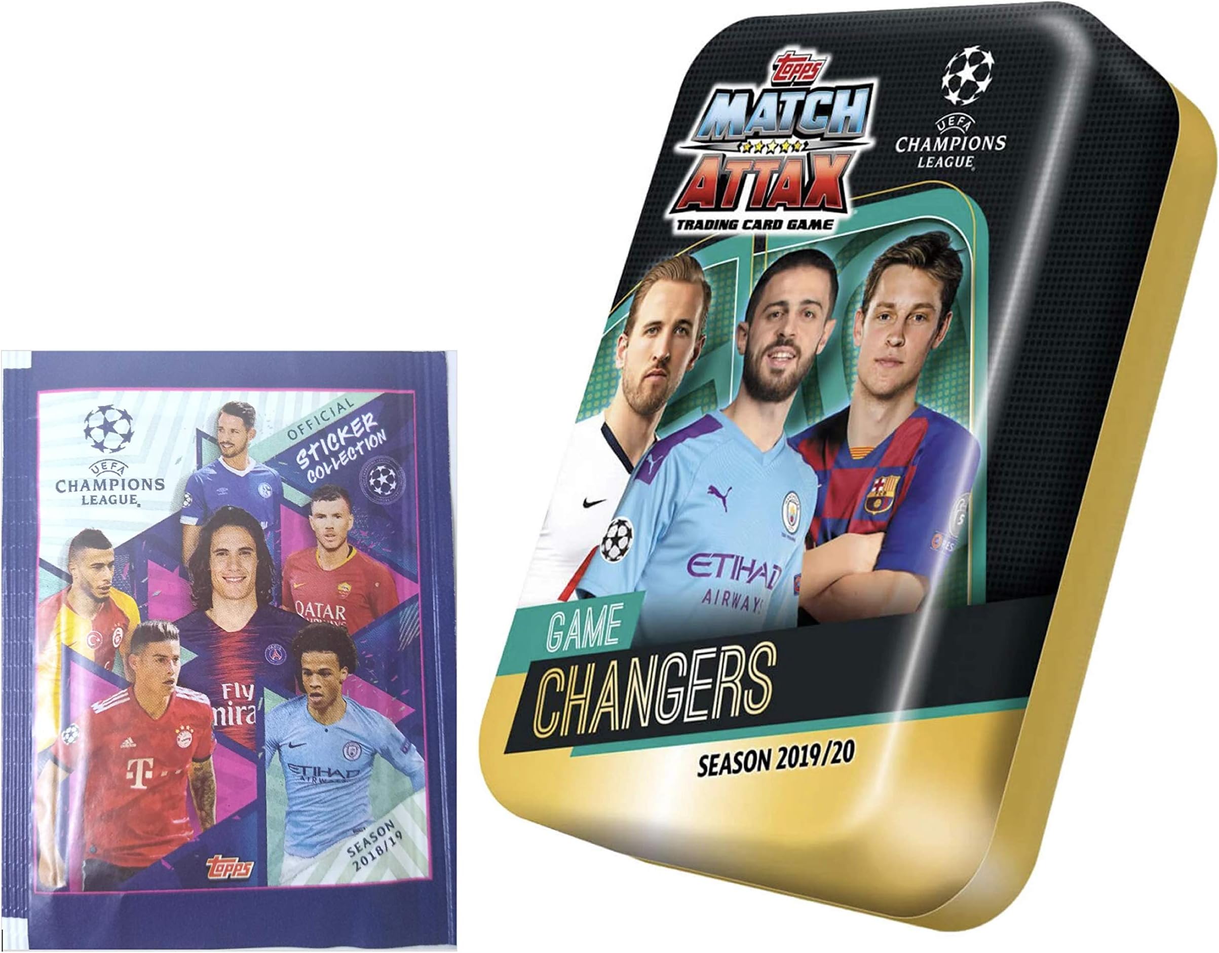 MA MEGA TIN Match Attax 2019/20 UEFA Champions League Sticker and Mega Tin