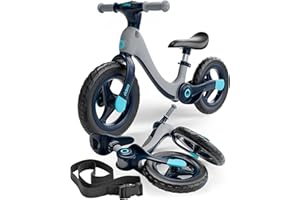 Rideo Folding Kids Balance Bike | Safety First 12" Toddler Bike for Boys & Girls 3 to 5 Years Old | Push Bike with Carry Strap