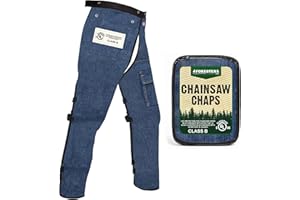 Forester Chainsaw Safety Chaps with Pocket, Apron Style (Regular 37", Denim)