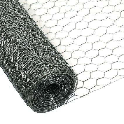 25 Meter Rolle Maschendraht Sechseckgeflecht Hühnerzaun Geflügelzaun Drahtzaun verzinkt Maschenweite 25 mm (Höhe 150 cm)