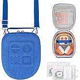 PROfezzion Travel Case for Yoto Mini with Headphones, Hard Shell Carrying Case with Adjustable Shoulder Strap, Holds Mini, Headphones and Up to 24 Audiobook Cards - Blue