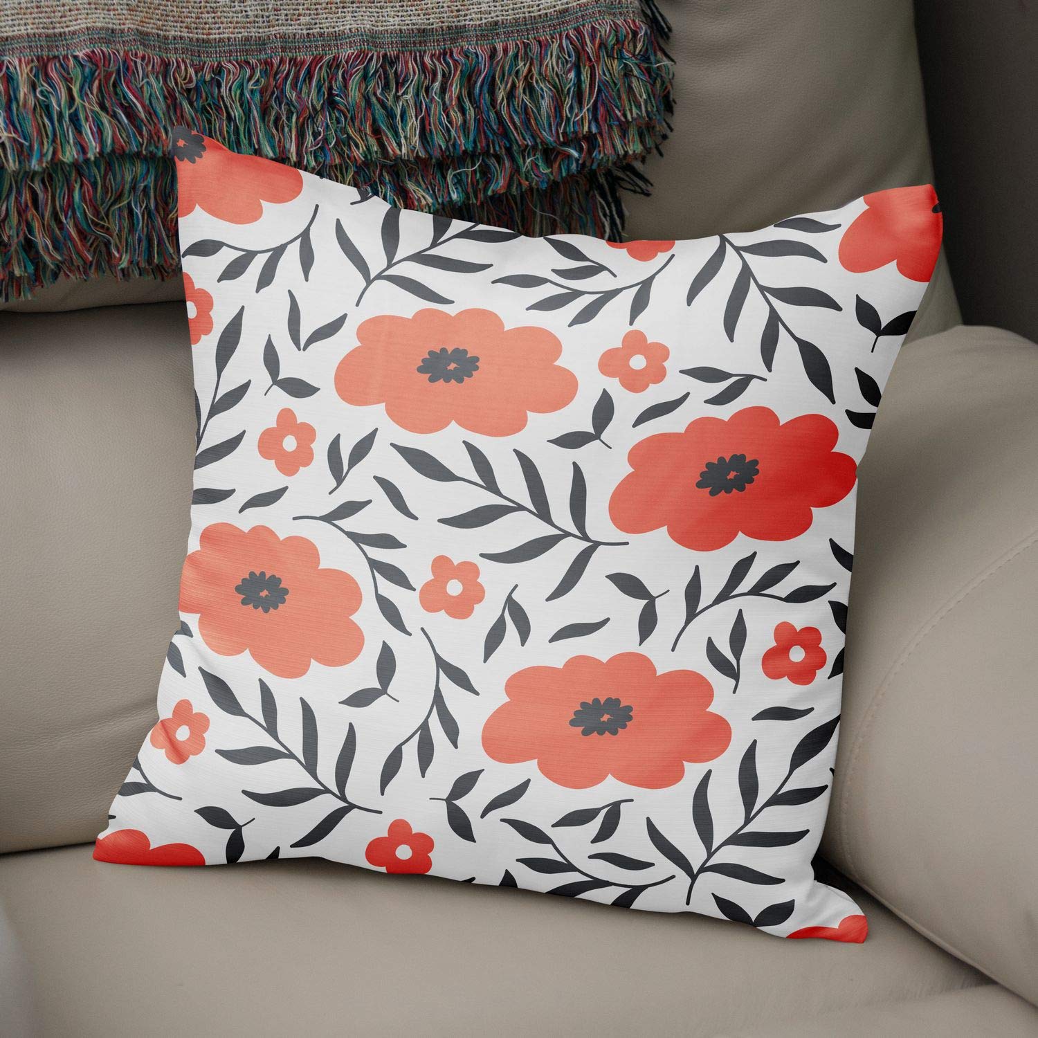 Bonamaison Decorative Cushion Cover Random Pattern, Throw Pillow Covers, Home Decorative Pillowcases for Livingroom, Sofa, Bedroom, Size:43X43 Cm - Designed and Manufactured in Turkey