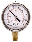 2-1/2" Oil Filled Vacuum Pressure Gauge - Stainless