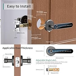 IRONZON Fingerprint Door Lock with Handle Smart