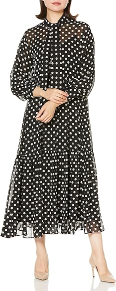 Amazon リリーブラウン ボウタイボリュームワンピース Lwfo1141 レディース Blk 日本 F Free サイズ ワンピース チュニック 通販