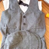 ZOEREA Ensemble Smoking Bébé Garçon Gentleman - Costume Mariage Baptême 1-5 Ans