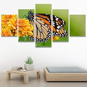 SIGNWIN 5 Panel Canvas Wall Art Modern Art...