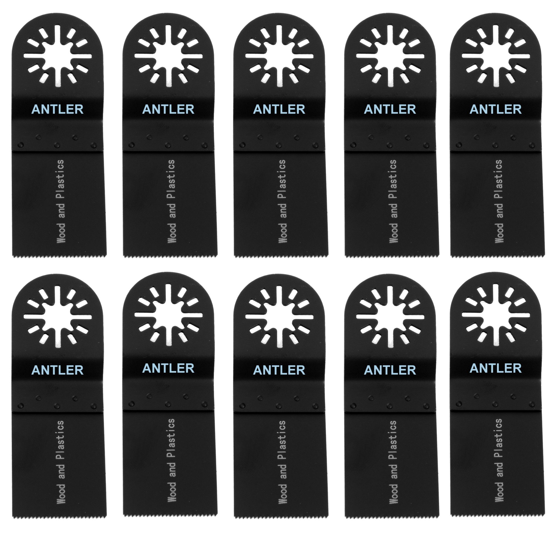AB35WB 10x 35mm Antler Wood Cutter Blades Bosch, Fein Multimaster, Multitalent, Makita, Milwaukee, Einhell, Ergotools, Hitachi, Lidl Parkside, Ryobi, Vonhaus, Workzone Multitool Multi Tool Accessories