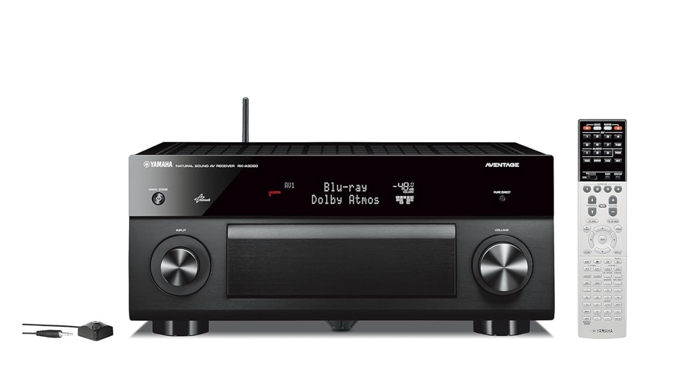 Yamaha RX-A3050 9.2-Channel MusicCast AV Receiver with Built-In Wi-Fi and Bluetooth (Black), Works with Alexa