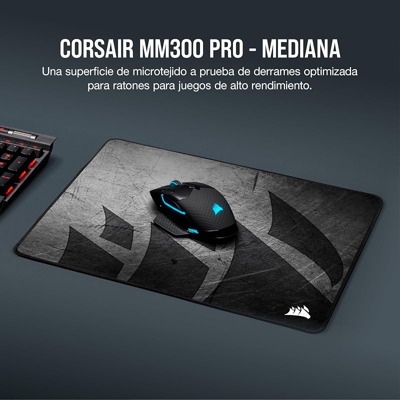 MM300 Pro Alfombrilla para Juegos - Medio, Negro/Gris