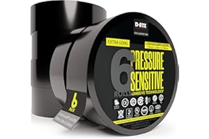 D-NYX 6 PACK Vinyl Electrical Tape EXTRA LONG Rolls | Waterproof Flame Heat & Weather Resistant Indoor Outdoor High-Temperature Professional Grade Super Electric Wire tapes 3/4 in x 66 FT 7 Mil Black Set