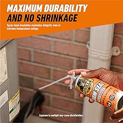 Gorilla Spray Foam Sealant, Light Gray Color, 12