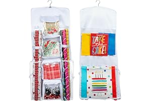 Joyful Moose Gift Wrapping paper organizer storage for Gift Bag Holder White