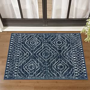Wonnitar Moroccan Bathroom Rug,Washable 2x3 Small Bath Mat, Boho Tribal ...