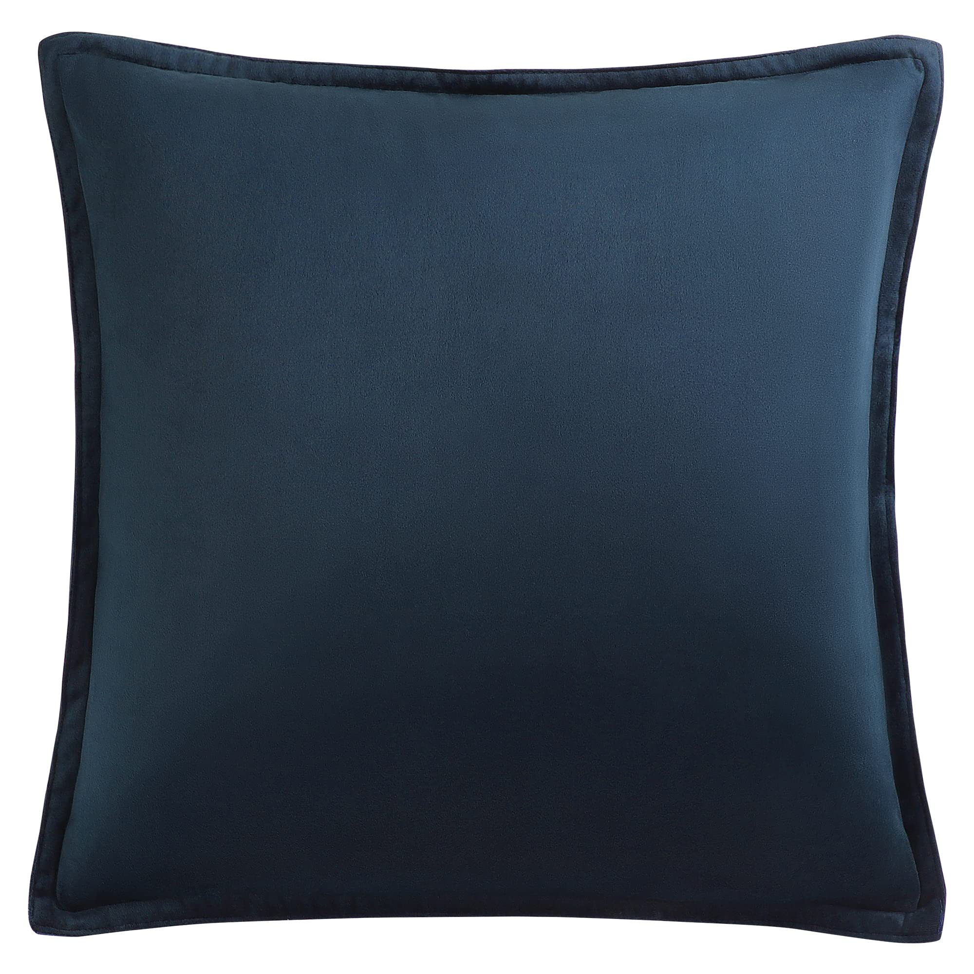 PiccoCasa Decorative Velvet Soft Cushion Covers 1PC, Square Solid Throw Pillow Covers for Sofa Couch Bedroom - 50x50cm/20x20 Inches Hidden Zipper Cushion Covers Navy