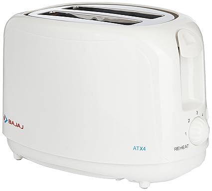 Bajaj ATX 4 750-Watt Pop-up Toaster (White)