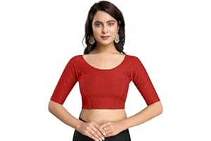 TRENDMALLS Women's Pure Cotton Stretchable Readymade Blouse Choli Saree Blouse Ready to Wear