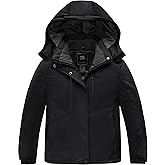 ZSHOW Girls' Ski Jacket Waterproof Fleece Raincoat Windproof Warm Winter Coat with Detachable Hood