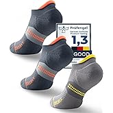 Juclise Bamboo Viscose Compression Tab Running No Show Sport Socks Men Moisture Wicking Cushioned Anti-Blister Breathable