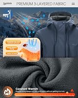 33,000ft Women’s Softshell Jacket Hooded Waterproof Windbreaker Grayish Blue 3XL view 7