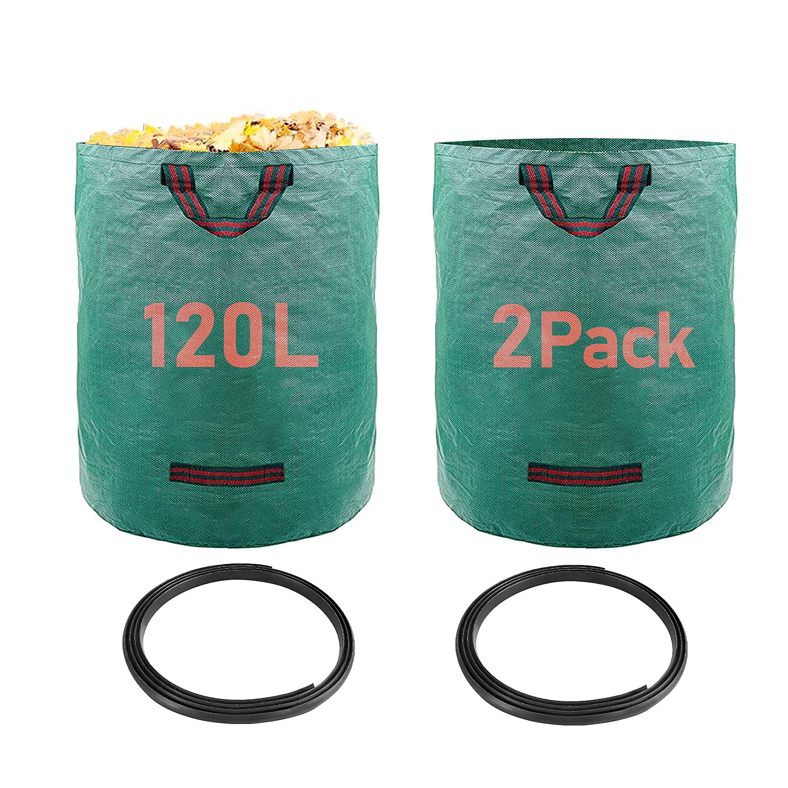GardenMate Pack of 2 Large Professional Garden Waste Bags (120L)