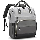 LOVEVOOK Laptop Backpack for Women, 15.6 Inch Work Business Backpacks Purse With Large Capacity, Waterproof Nurse Bag College Bookbag for School, Waterproof Casual Daypack for Travel