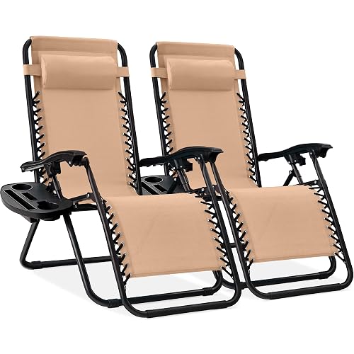 reclining lawn chair with cup holder