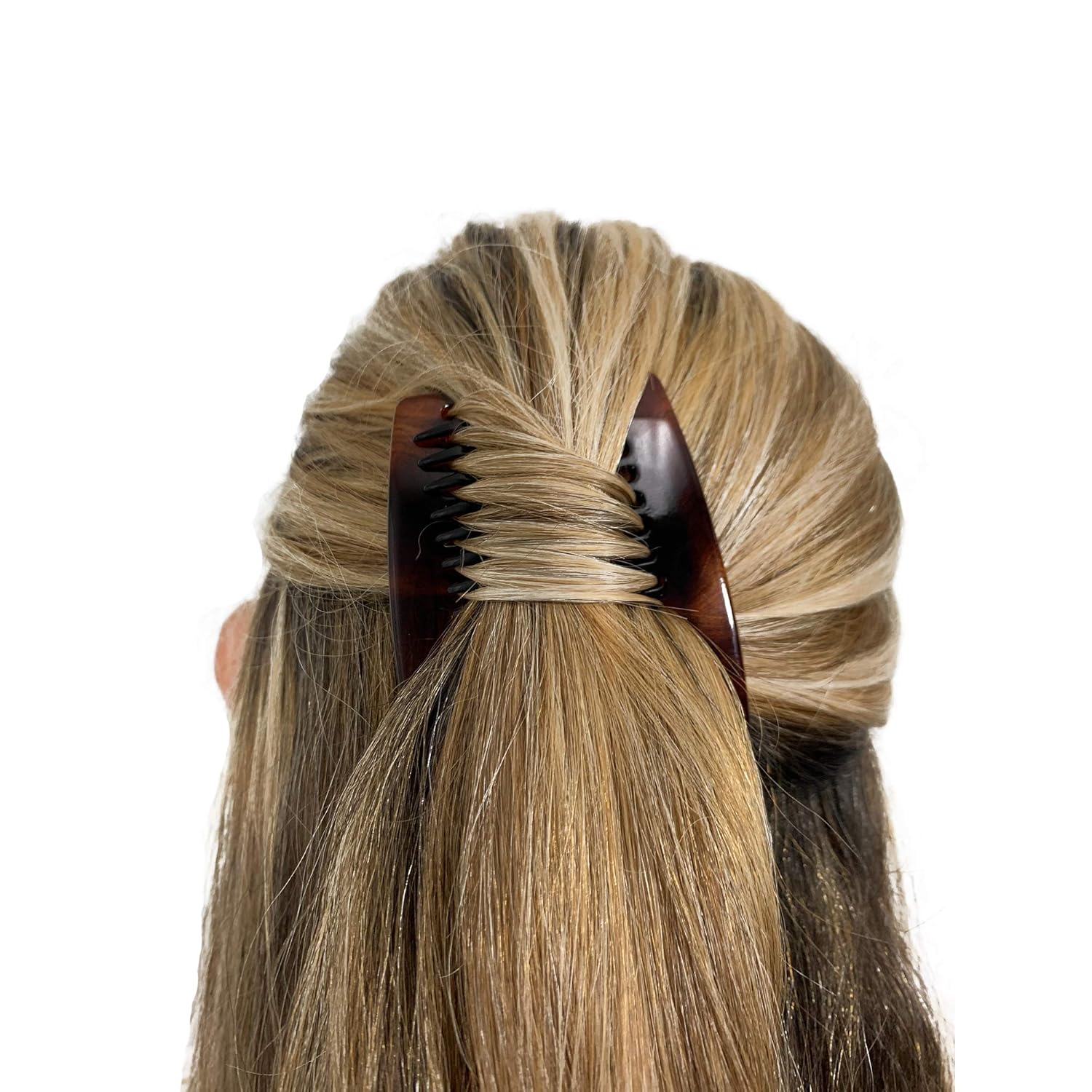 Camila Paris CP50/2 3 inch French Hair Side Combs Small Set of 2 Rounded, Flexible Durable Cellulose Hair Combs, Strong Hold Hair Clips for Women, No Slip Styling Girls Hair Accessories Made in France : Beauty