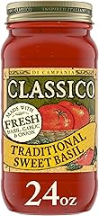 Classico Traditional Sweet Basil Tomato Spaghetti Pasta Sauce (24 Oz Jar)