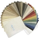 Fcosie Natural Linen Blend Fabric Color Swatches Custom-Made Curains - 37 Colors Available - Color Samples, Linen Swatches
