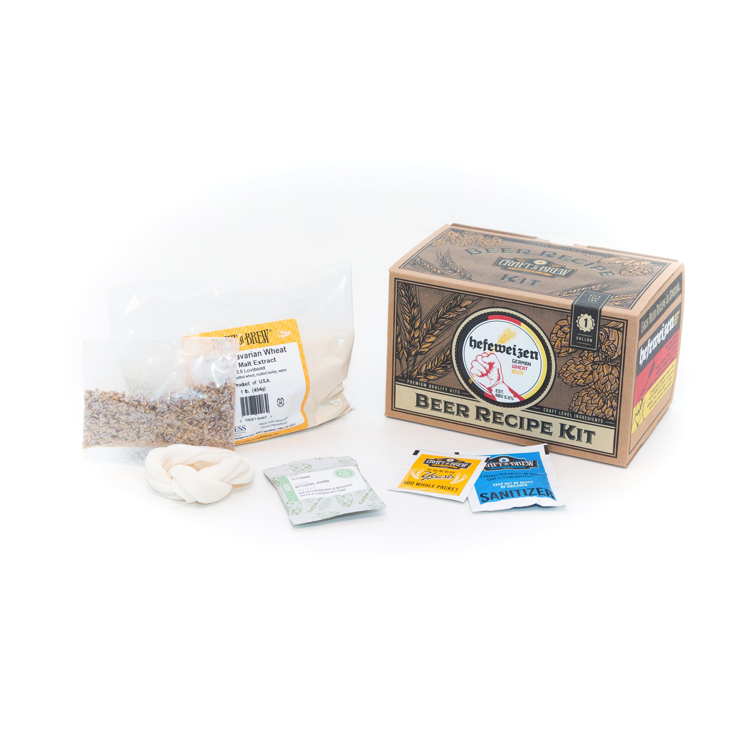 Craft A Brew Hefeweizen Refill Recipe Kit; 1 Gallon; Ingredients for Home Brewing Beer