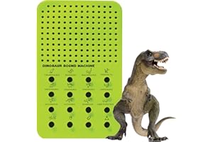 ZANY TRAINS Dinosaur Noisemaker with 16 Sounds, Roars, Stomps, Screeches and Dino Noises, Portable Electronic Sound Maker Dinosaur Themed Sound Board for Kids with 16 Effects, Birthday Noise Maker Toy Gift