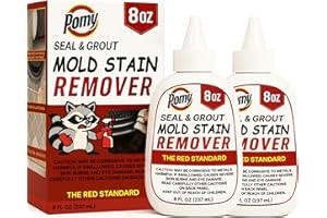 Pomy Professional Grade Mold Stain Remover Gel (2 Pack-16 oz Total) Thick No-Run Gel for Shower Caulk, Grout Lines, Washing Machine Gasket, Front Loader Door Seal, Tile and Bathroom Surfaces