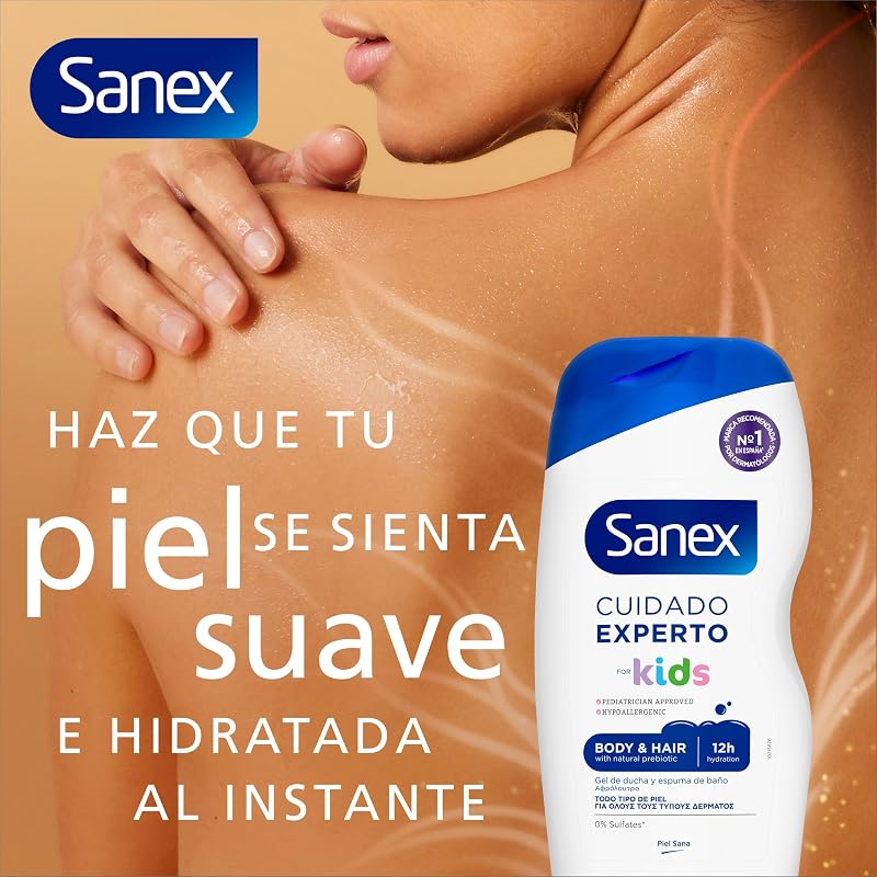 Cura Expert Kids Gel Doccia, confezione da 6 pezzi x 475 ml, gel per bambini, ipoallergenico, 12 ore di idratazione, dermatologicamente testato, approvato dai pediatri