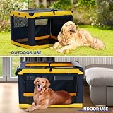 A 4 Pet Dog Travel Crate Large Foldable Soft Crate with Lockable Zipper view 4