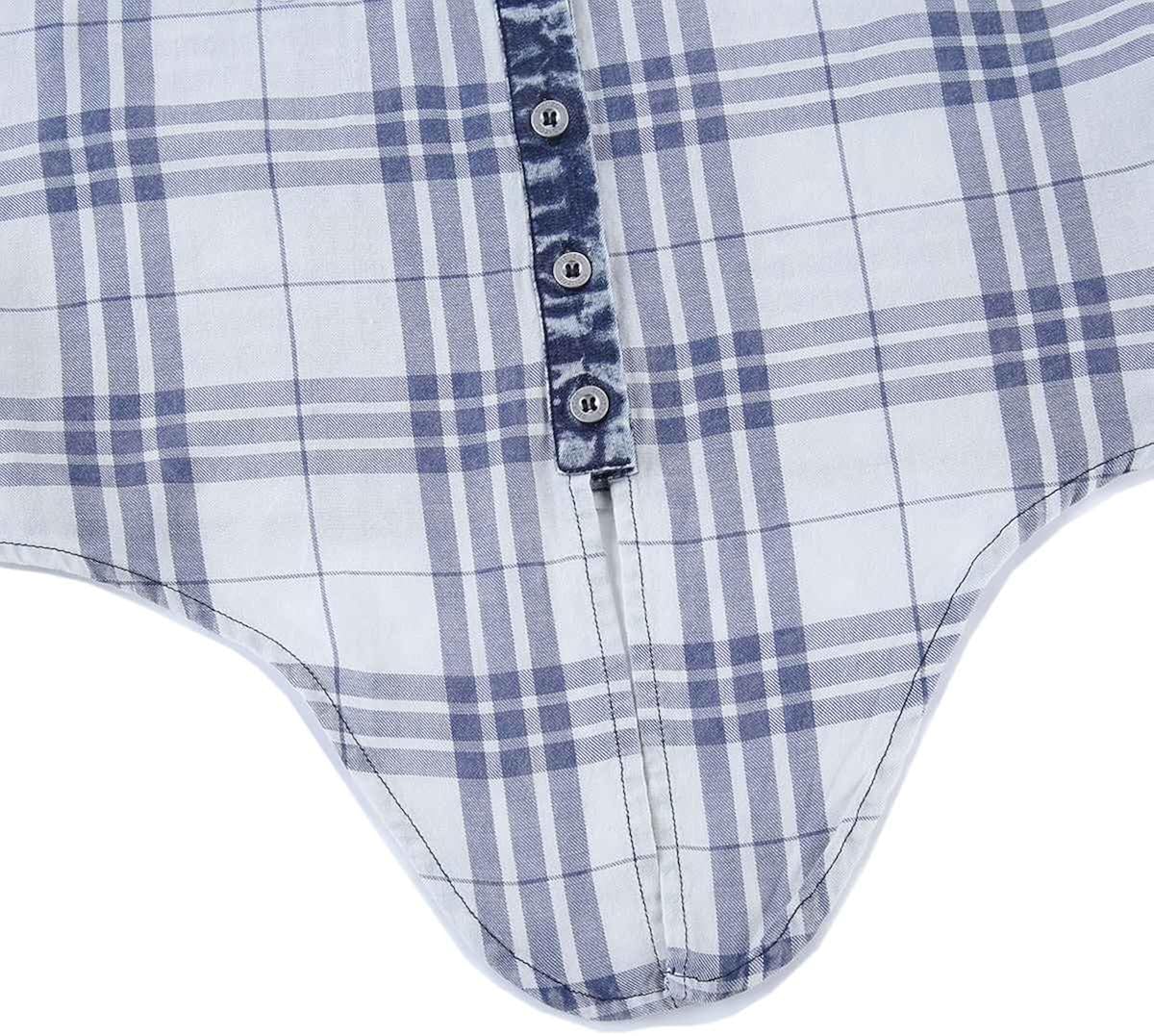 Bienzoe Girl’s Cotton Plaid Denim Sleeveless Tied Casual Blouse: Clothing