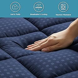 HYLEORY Full XL Mattress Pad Quilted Fitted