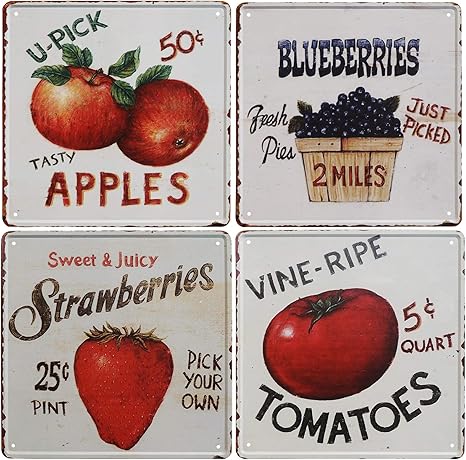 Coffee Strawberries Apples Country Kitchen Home Decor Apple Strawberry Wood Sign Home Garden Edemia Home Decor