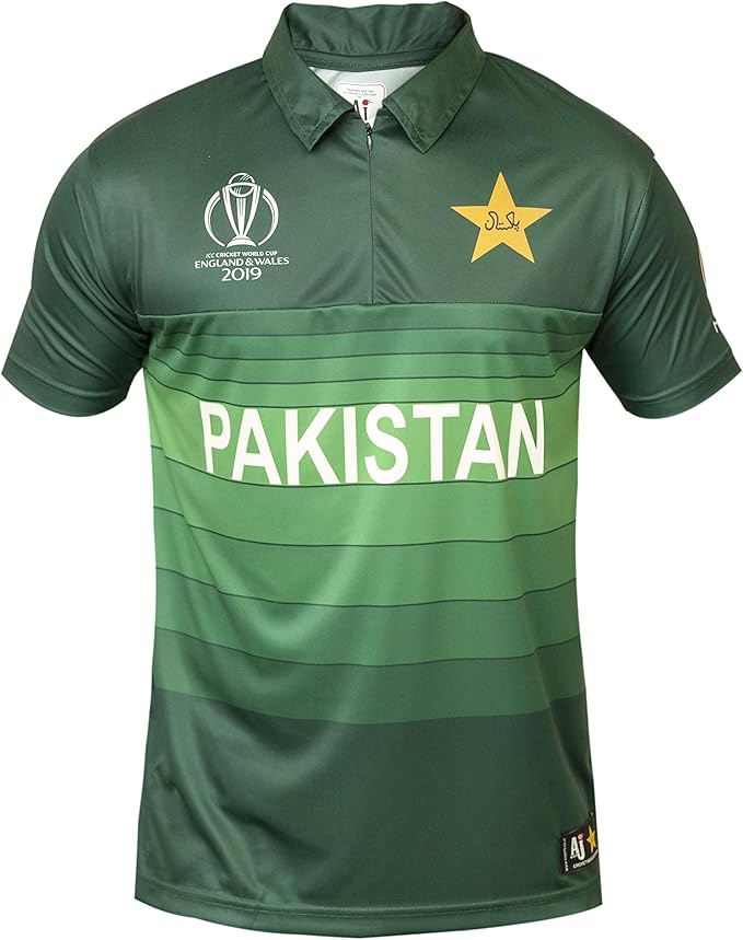 AJ Sports Pakistan Cricket Worldcup Jersey 2019 Official (Large) Green Clothing