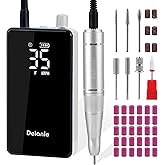 Delanie Electric Nail Drill 35000 RPM, Professional Portable Rechargeable Cordless E File for Acrylic Gel Removal, for Manicu