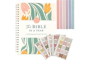 Remocc The Bible in A Year A 52-Week Bible Study Guide A4 Letter Size Large Prints Through Gods Word, A Beautiful Year in The Bible for Women with Bible Highlighters And Bible tabs